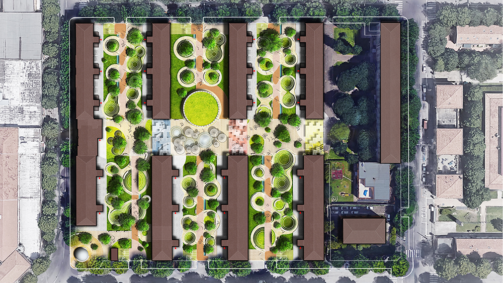 Parco della Resilienza a Bologna - Planimetria
